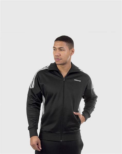 adidas herren clr84 tracktop schwarz|Adidas CLR84 Velour Tracktop Black .